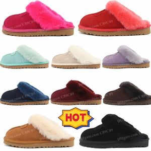 Vrouwen Tazz Slippers Tasman Fur Slides Fast Shipping Classic Mostard Seed Ultra Mini Platform Boot Slip-on Petites Suede Wool Seal Winter Designer Booties Maat 34-44