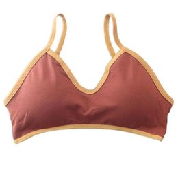 Femmes adolescentes fronde soutien-gorge de sport couleur contrastée Spaghetti sangle sous-vêtements de Yoga 21109105602