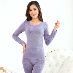 Vrouwen Thermisch Ondergoed Set Winter Dikke Zachte Lange Onderbroek Basislaag Bovenzijde Warme Naadloze Lingerie Nachtkleding Kleding 2 Stuks Set 231226