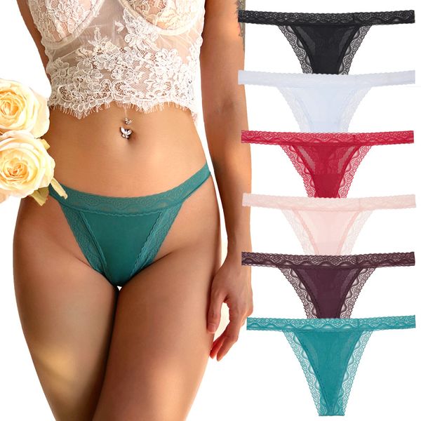 Tongs en dentelle pour femmes, culotte g-sting, sous-vêtements Sexy à dos en T, sous-vêtements en Nylon pour dames, Lingerie 2024, S-XL