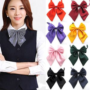 Vrouwen Band Rode Vlinder Dames Boog Zwart Knoop Vrouwelijke Meisje Student Hotel Clerk Serveerster Neck Wear Ribbon Ties Green