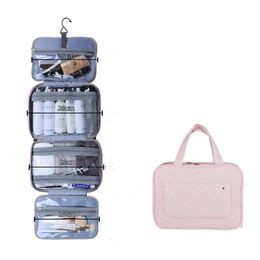 Dames Toilettas met haak Opknoping Make-up Mannen Reizen Organizer Transparante Cosmetische Tassen Voor Toiletartikelen van Full Size