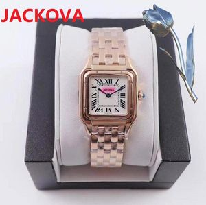 Femmes Top Modèle Carré Montres Romaines 22 * 30 MM 27 * 30 MM cadran Haute Qualité Or Rose Argent 316L En Acier Inoxydable Quartz Batterie business suisse montre annuelle