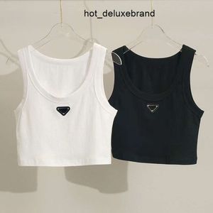 Dames tops tees beige crop top borduurwerk sexy van schouder zwarte tank casual mouwloze backless shirts luxe ontwerper solide kleur dame vest o0km