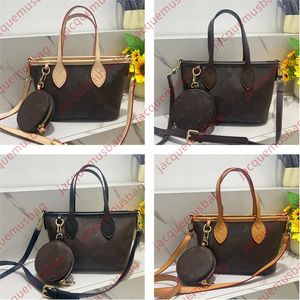 Femmes Tote Bag Designer Never Handbag Full BB Tote Tote NF Leather 2-PC avec sac à main Coin Sacs crossboda