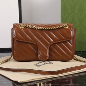 Bolso de bolso para mujeres bolsos de hombro de bolso material genuino de cuero con caja de código de serie bolsas de polvo