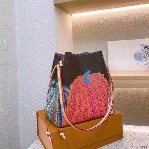 Dames bakken boodschappentassen ontwerper bucket handtassen portemonnee bloembrief bucket lederen pompoen schoudertassen portemonnee