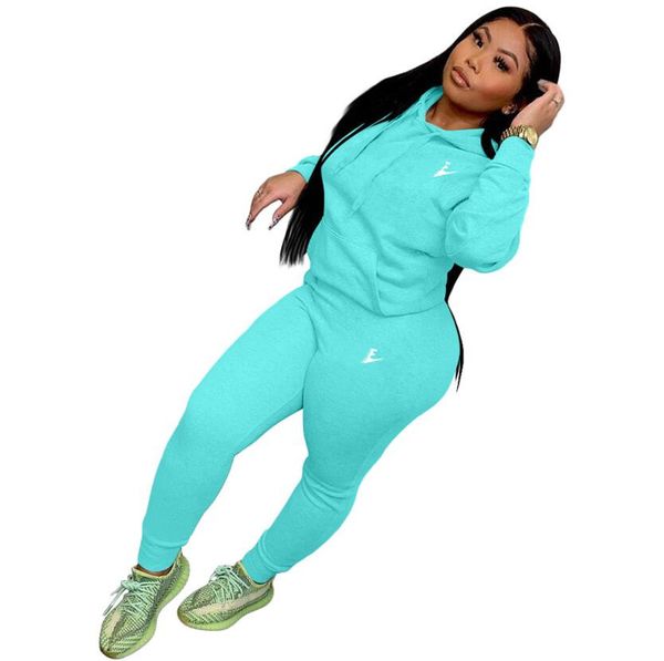 Femmes Survêtements Designer Deux Pièces Ensemble Sexy Creux Sweats À Capuche Bandage Veste Contraste Épissage Pantalons De Survêtement Tenues S-XXL 20 Couleurs