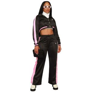 Femmes Survêtements Lettre Imprimé Double Filetage Veste De Baseball Varsity Manteau Desinger 2023 Nouveau Bouton Patchwork Recadré 17 Couleurs