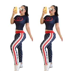 Femmes Survêtements Chemises Legging Manches Courtes À Capuchon Et Pantalon Jogger Costumes 2 pièces Ensembles Tenues Lettre Imprimé Survêtements Vêtements De Sport Décontractés Yoja Ensembles Femme