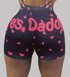 Dames trainingspakken korte broek sexy strak personaliseer patroon bedrukt yogabroek dames knickers breechcloth mode slipje 20216075073
