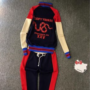 Vrouwen trainingspakken twee stukken sets vrouwelijke hoodie jassen broeken met letters kant voor lady jumpers vrouw tracksuit autunmn veeruitgaven