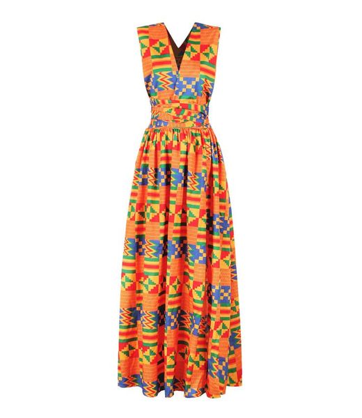 Mujeres Vestidos largos africanos tradicionales Ropa africana Dashiki Ankara Maxi Sundress Elegante ropa de verano estampada de verano 4050936