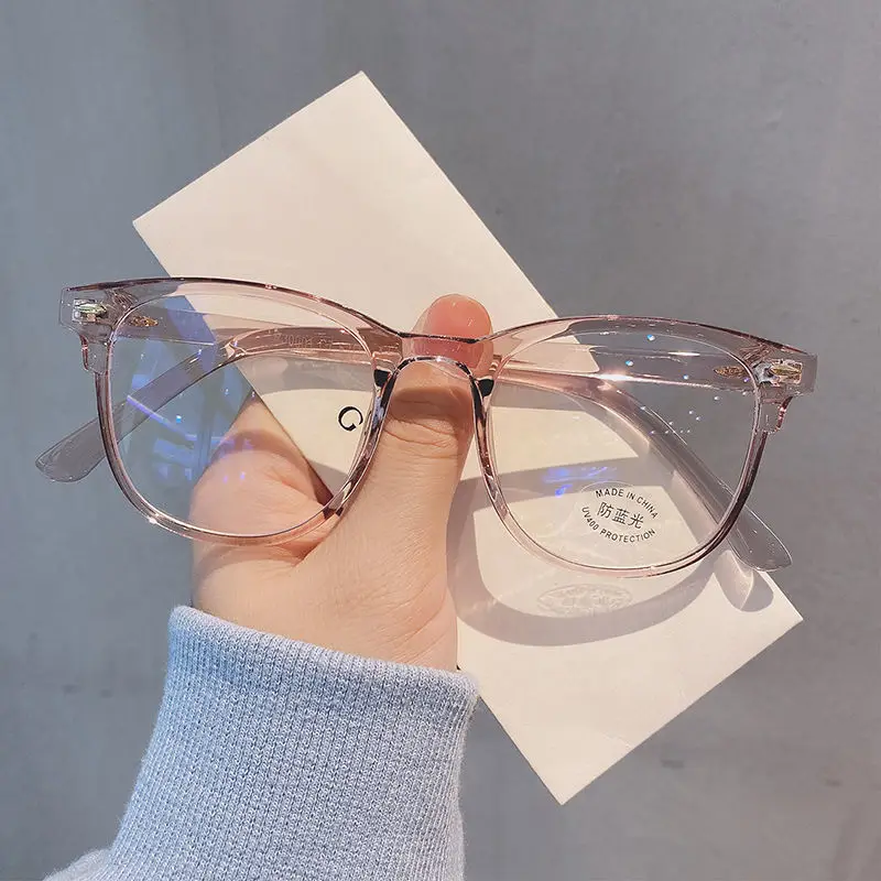 女性の透明なコンピューターメガネフレーム男性アンチブルーライトラウンドクリアアイウェアブロッキングメガネ光学スペクタクルアイグラス