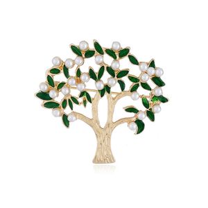 Broche en forme d'arbre pour femmes, broche en perles, épingle à revers pour cadeau de noël, accessoires de bijoux à la mode de haute qualité