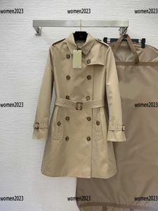 Femmes Trench Coats dame Survêtement Taille S-XXL mode Double boutonnage revers veste 2023 Nouveaux Produits Mar01