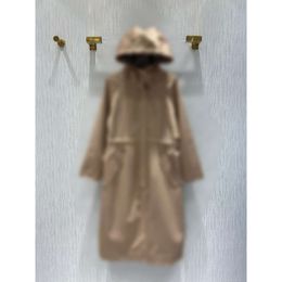 Trench Coats Trench Coats Little Bee Brodery Windproofroprower étanche TAILLE CLASSION Classic Kaki Casual Hooded Windbreaker