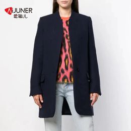 Femmes Trench Long manteau hiver printemps revers à manches longues manteaux bureau dames solide mince pardessus vêtements d'extérieur Abrigo Mujer 240104