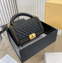 Dames Trendy tassen Klassieke handgreep Kalfsleer Gewatteerde schouderketting met ketting Luxe handtas met klep van schapenvacht Schoudertassen Crossbody Designer Beroemde tassen