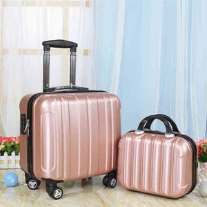 Femmes Trolley Bagages Sac Ensemble Valise De Voyage Avec Roues Kid 'S Inch Cabin Carry On Rolling Fashion J220707