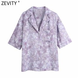 Mujeres hojas tropicales estampado floral casual bolsillo camisas dama manga corta blusa suelta femininas kimono chemise tops ls9178 210416