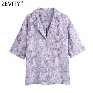 Femmes feuilles tropicales imprimé floral chemises de poche décontractées dame à manches courtes chemisier lâche femininas kimono chemise tops ls9178 210603