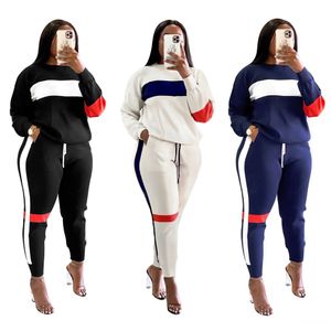 Vrouwen tweedelige Casual Sportswear Women Crew Neck Sweatshirt en broek Set Women Sports Suit Designer