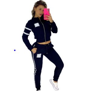 Femmes Deux Pièces Pantalons Survêtements Designer veste et pantalon 2pcs costumes Casual Sportwear Sweatshirts Tenues à manches courtes