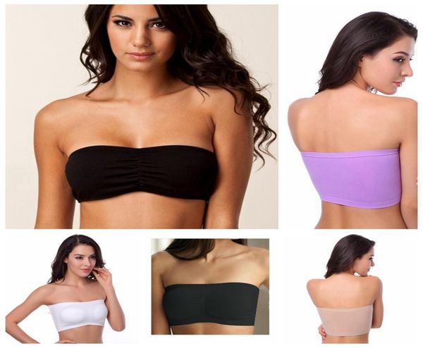 Ropa interior de mujer Sexy sin tirantes para mujer envuelto en el pecho sin costuras Bandeau Tube Boob Bra ropa interior Yoga deporte Tops CNY10121288442