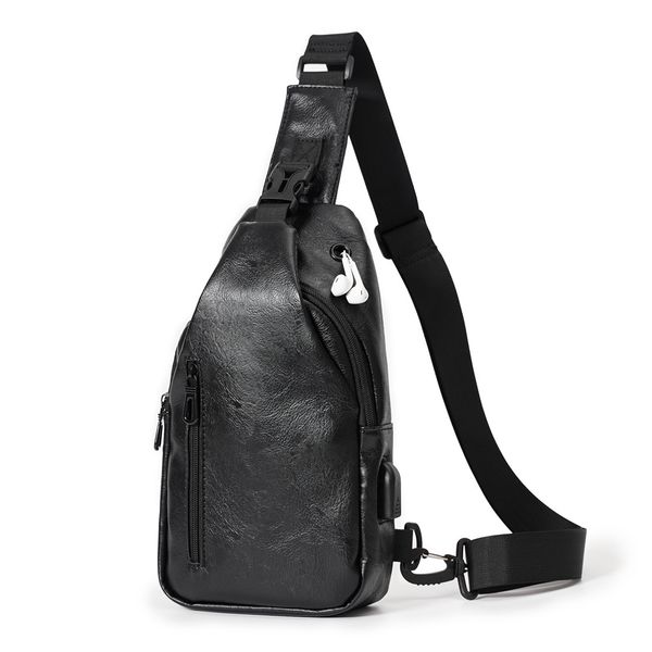 Mujeres Bolsa de cofre USB Diseñador Men Messenger Crossbody Bolsos de cuero Bolsos de cuero Paquete Bolso de pecho de viaje Bolso Hombre para niñas Billeteras para niños