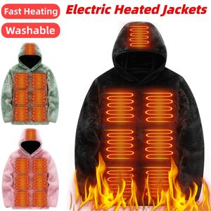 Vrouwen USB Verwarming Hoodies Mannen Vintage Gothic Verwarmde Jas Lange Mouw Fleece Streetwear Losse Jassen Harajuku Sweatshirts 231226