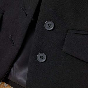 Femmes V cou cou de coudre sans manches couleurs une couleur unie à boutonnage à boutonnage unique Businet Commute Style Cardigan Suit