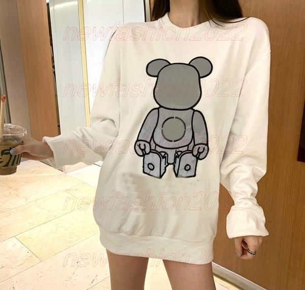 Femmes V Stitch Imprimer Sweat-shirt brodé Sweats à capuche Hommes Brick Pull Harajuku Tracksui 2023 Sweat à capuche pour hommes Streetwear Casual Surdimensionné Bear Vêtements 86