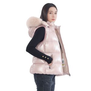 Femmes Gilet avec fourrure Veste Designer Puffer Blanc Gilets à capuche vers le bas Gilet Couple d'hiver Bodywarmer Femme Veste sans manches en plein air chaud épais Gilet