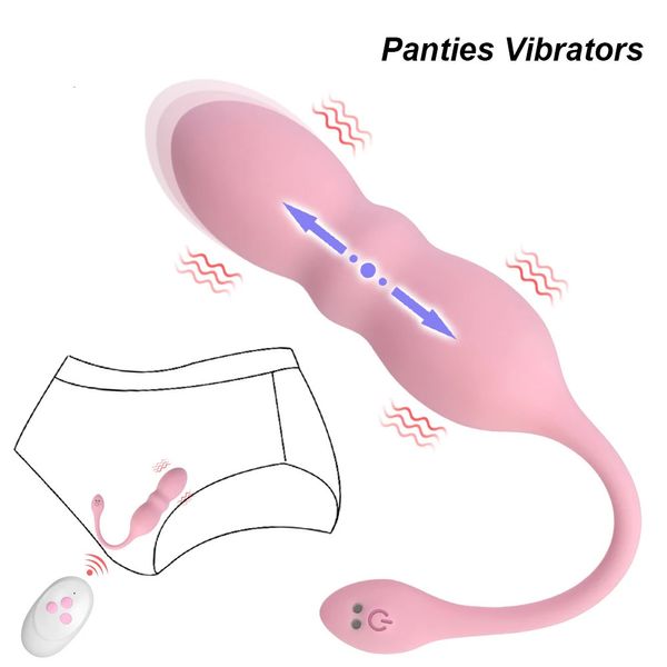 Vibrateurs pour femmes, étirement automatique, boule vaginale, stimulateur de clitoris, plug anal, culotte érotique, jouets sexuels pour masturbateur féminin 240202