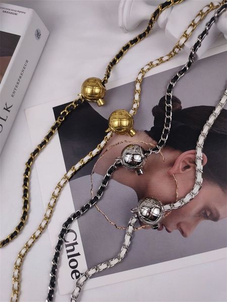Femmes Vintage ceinture taille chaîne classique diamants marque de luxe collier ceinture bandoulière chaînes décoratives or argent taille chaîne ceinture