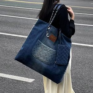 Vrouwen Vintage denim Tote Tas Large Jean Bag Designer Bag Luxury merk Denim Handtas C Bag Zomer Vrouwen Bag Nieuwe Fashion Denim Travel Travel Bags Designer Jean Tote