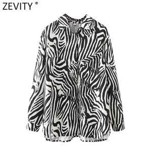 Femmes Vintage Leopard Tie Dye Impression Casual Smock Blouse Femme Poche Unique Chemise Chic Blusas Tops LS7612 210416