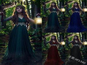Vrouwen vintage middeleeuwse jurk renaissance jurken donkere gotische vloer lengte lange cosplay jurken casual5634649