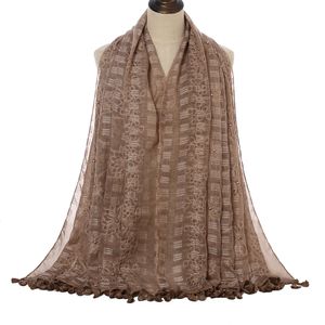 Bufandas de algodón y viscosa para mujer, chal largo de gran tamaño, bufandas de Pashmina de lujo, bufanda Hijab musulmana de nuevo diseñador, venta al por mayor
