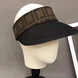 Vrouwen vizier hoeden heren ontwerper sunhat cap voor dames casual outdoor sport straw hoed mode brief casquette gemonteerde emmer hoeden zomer petten