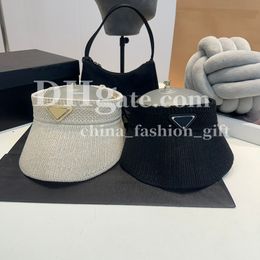 Vrouwen Visors Hat Lichtgewicht opvouwbare zonneschade hoed ontwerper gebreide tophoed zomer eenvoudige casual visors hoed strand vakantie zon hoed