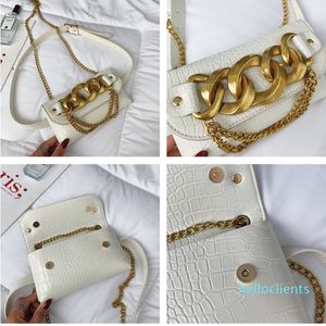 Women Waist Bag Travel Shoulder Solid Chain Belt Bag Color Leather Designer Chest Bags Female Handbag Shopper Small Purse