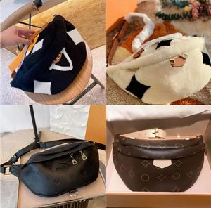 Dames Heuptassen Packs Brede Band Crossbody Borsttas Herentas Schoudertas Teddy Heuptas Borsthandtas Portemonnee Lamswol Afneembare riem Ritssluiting Zakken rugzak