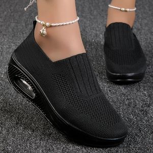 Vrouwen Wandelschoenen Running Mesh Schoenen Mode Platform Slip-On Sneaker Luchtkussen Gym Moderne Dansschoenen 240312