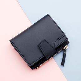 Portafoglio donna nero blu / rosa borsa corta da donna 15 bit + 2 porta carte di credito a grande posizione Portafoglio 2022 porta carte di credito