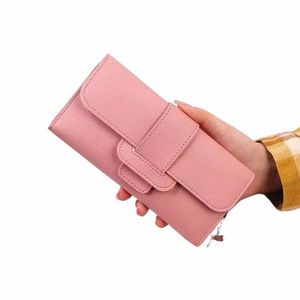 Femme portefeuille portefeuille Purse-coinces Embrayage PHE Porte-carte de crédit Dames Luxury Sac en cuir de grande capacité avec Zipper Y3NU #