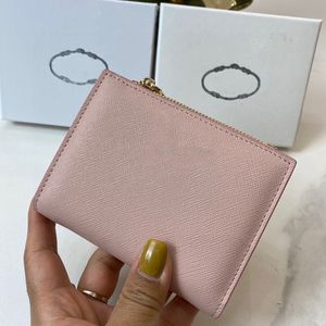 Cartera de mujer Bolsos de diseñador Bolsos de cuero genuino clásico Bolsos de embrague Pequeños con cremallera Bolso de dinero de moda femenina Titular de tarjeta delgado Carteras portátiles de lujo con cerrojo