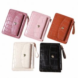 dames portemonnee Purnet Pu Leather Multi-slot rits Keychain Small Mey Card Bag Holder Zakje Korte handtas Handtas Munt Portemoncheuren G9WF#