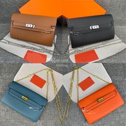 Dames portefeuilles kaarthouder ontwerper portemonnee schoudertas mode ketting flap tassen koe leer crossbody portemonnee ontwerper vrouw portemonnees